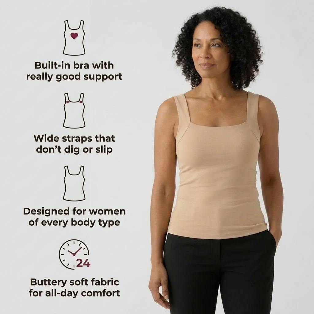 Salnar Built-In Bra Comfort Shaper Tank