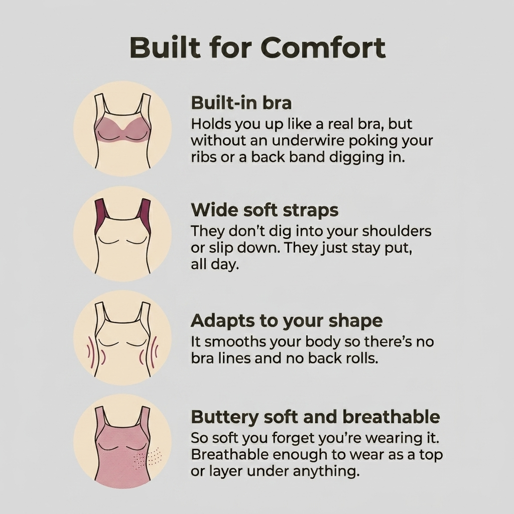 Salnar Built-In Bra Comfort Shaper Tank